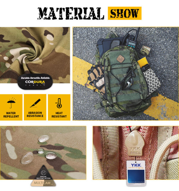 EMERSON - Mochila táctica militar MOLLE 21L - Imagen 3