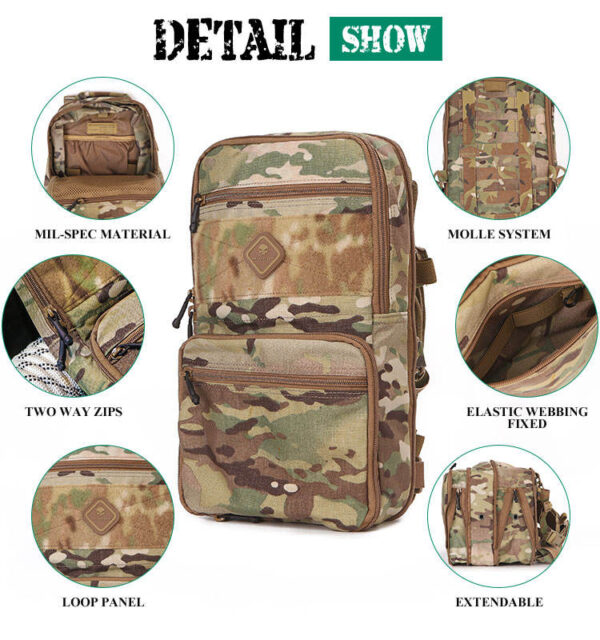EMERSON - Mochila táctica D3 militar MOLLE MultiCam - Imagen 12